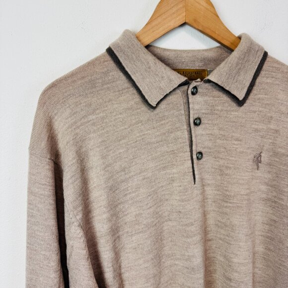 National Basketball Association Merino Wool Sweater Mens XL/52 brown beige NBA - Picture 4 of 6